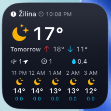 Small forecast widget